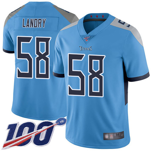 Tennessee Titans Limited Light Blue Men Harold Landry Alternate Jersey NFL Football #58 100th Season Vapor Untouchable->women nfl jersey->Women Jersey